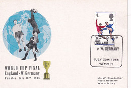 United Kingdom UK 1966 Card: Football Fussball Soccer Calcio; FIFA World Cup England - West Germany Final Wembley - 1966 – Inghilterra