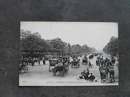 ED NEURDEIN CARTE POSTALE CP ANIME PARIS AVENUE BOIS BOULOGNE CALÈCHES JAVEL COTELLE LESSIVE LA CROIX  ANNEES 20/30 TBE - Taxis & Droschken