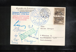 Greenland 1966 Erste Deutsche Nordpol Expedition - Peary Land Interesting Postcard - Spedizioni Artiche