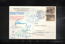 Greenland 1966 Erste Deutsche Nordpol Expedition - Peary Land Interesting Postcard - Arctic Expeditions