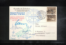 Greenland 1966 Erste Deutsche Nordpol Expedition - Peary Land Interesting Postcard - Expéditions Arctiques