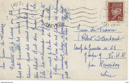 Correspondance A JUIN De FRANCE - Camp De Jeunesse N° 21 -  Par RENAISON ( Loire )  Krag Timbre Petain - 1941-42 Pétain