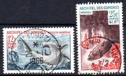 Comores: Yvert N° 36 Et 38 - Used Stamps