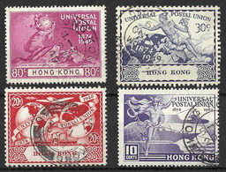 HONG KONG....KING GEORGE VI...(1936-52.)....." 1948.."....OMNIBUS...UPU.......UNIVERAL POSTAL UNION ,SET OF 4......VFU.. - Used Stamps