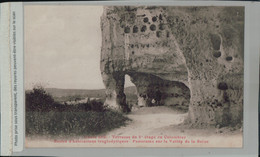 Haute-Isle  Terrasse Du 2e étage Du COLOMBIER  Restes D'habitations Troglodytiques  Vallée De La Seine (JAN 2023 640) - Haute-Isle