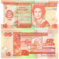 Belize 5 Dollars 2020 UNC - Belize