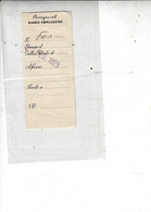 BANCA ABRUZZESE  1929 - Ricevuta Asegno - Schecks  Und Reiseschecks