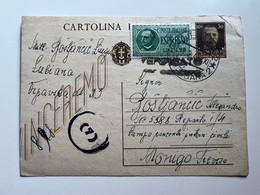 ITALY WWII 1943 Stationary With Censorship Stamps Sent From LUBIANA To Concenetration Camp MONIGO (No 1886) - Ljubljana