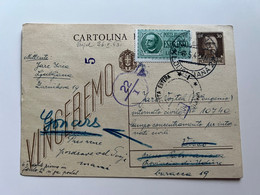 ITALY WWII 1943 Stationary Sent From LUBIANA -> Concenetration Camp VISCO, Redirected To GONARS  (No 1892) - Lubiana