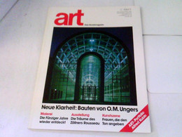ART Das Kunstmagazin 1984/09 - Neue Klarheit: Bauten Von O.M.Ungers U.a. - Sonstige & Ohne Zuordnung