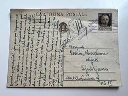 WWII Slovenia Stationery Card 1942 With Stamp LUBIANA , Prison Mail "zapori Na Miklosicevi" (No 1904) - Lubiana