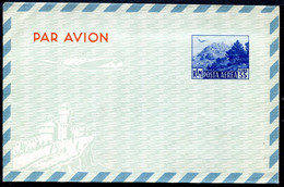 Z3514 SAN MARINO 1950 Aerogramma VEDUTA Monte Titano  Lire 55 Blu (Filagrano A2), NUOVO, Ottime Condizioni - Postal Stationery