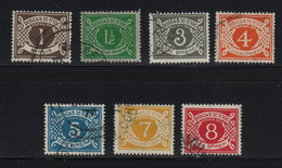 Eire, Irlande O N° Yv Taxe  15, 16, 17, 18, 19, 20, 21. (1971) - Segnatasse