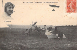 CPA - AVIATION - AVIATEUR - AUBRUN - Etampes - Le Monoplan Deperdussin - Aviateurs