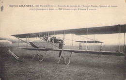 CPA - AVIATION - Biplan CHAMPEI - 100 Hp Anzani Record Du Monde De Temps Durée Distance Et Vitesse Avec 5 Personnes - ....-1914: Voorlopers