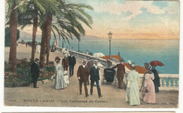 CPA ,Monaco ,N°858, Les Terrasses Du Casino , Ed. G;  1908 - Terraces