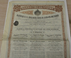 Bulgarie - Emprunt De L'Etat Bulgare - 41/2 % OR - Obligation Au Porteur De 500 Frs - 1907. - Banque & Assurance