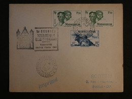 BM1  MADAGASCAR  BELLE LETTRE  1954  TANANARIVE  A  PARIS   FRANCE   +AFFRANC. PLAISANT++ - Briefe U. Dokumente