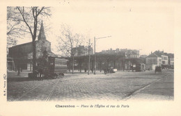 CPA - FRANCE - 94 - CHARENTON - Place De L'église Et Rue De Paris - BF Paris - Charenton Le Pont