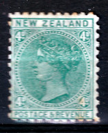 NEW ZEALAND  1882 QV 4 D  UNUSED - Nuevos