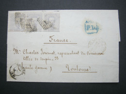 1872 , Brief Aus Garonne Mit Stempel     "P.L."   , Brief  Nach Frankreich - Storia Postale