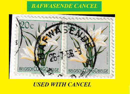 1956 (°) BAFWASENDE BELGIAN CONGO / CONGO BELGE CANCEL STUDY [1] COB 304 TWO STAMPS SELECTION - Abarten Und Kuriositäten