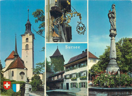 Postcard Switzerland Sursee Multi View 1979 - Sursee