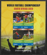 TUVALU  Feuillet  N° 1420/23  * *  ( Cote 11e )  Cup 2010  Football Soccer  Fussball Espagne Portugal - 2010 – Afrique Du Sud