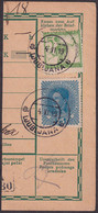 SLOVENIA - Fragment Of Parcel Card With Mixed Franking And With Cancel Ljubljana 04.06. 1919. / 2 Scans - Slovénie