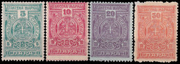 SERBIA - Set Of 4 Revenue Stamps Of Kingdom Of Serbia In Good Condition, Various Quality / 2 Scans - Serbien
