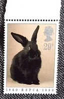 GRANDE BRETAGNE Lapins, Lapin, Rabbit, Conejo. 1 Valeur Dentelée  Emise En 1990** Neuf Sans Charnière - Conigli