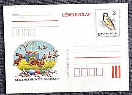 HONGRIE Lapins, Lapin, Rabbit, Conejo. Entier Postal Emis En 1988. Oiseau, Oeufs De Paques - Rabbits