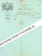 Lettre Illustrée 1868 - BRUXELLES -Maison C. CALLEWAERT FRERES -Imprimerie, Lithographie, Fabrique De Crayons & Plumes - 1800 – 1899
