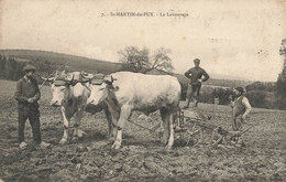 St Martin Du Puy * Le Labourage */ Attelage Boeufs Labour Scène Agricole Fermier Paysan Agriculture Machine - Sonstige & Ohne Zuordnung