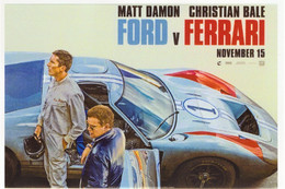 Ford GT40 - Matt Damon-Christian Bale - Affiche Pour Le Film 'Ford V Ferrari'  - CPM - Le Mans