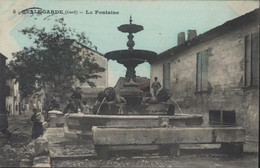 CPA CP Bellegarde Gard La Fontaine Phot Blanchin Tarascon YT 138 CAD Nîmes 18 9 1909 - Bellegarde