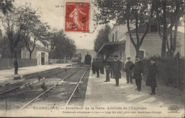 CPA CP Bagnols Sur Cèze Intérieur De La Gare Arrivée De L'Express Collections Artistiques Lux YT 138 CAD 1914 - Bagnols-sur-Cèze