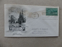 Enveloppe Premier Jour First Day Of Issue 100 Anniversary Washington Territory 2 March 1953 Olympia - 1951-1960