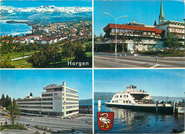 Postcard Switzerland Horgen ZH Multi View Ship - Horgen