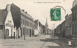 Aniche * Place Faidherbe Et Rue Thiers * Commerce Léon DDIDON Fils * Villageois - Aniche