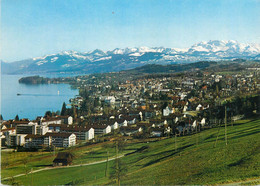 Postcard Switzerland Horgen Und Die Glarneralpen Coast Scene - Horgen