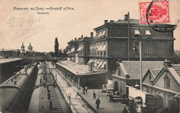 CPA - Russie - Rostov - Gare - Oblitéré Karkiv 1908 - Wagon - Animé - - Russie