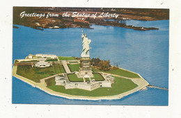 Cp , Etats Unis,  NEW YORK CITY,  GREETINGS FROM THE STATUE OF LIBERTY , Bedloe's Island  écrite - Vrijheidsbeeld