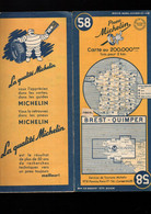 Carte Michelin    N°58 Brest-Quimper  1951  (M4941) - Cartes Routières