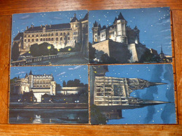 LOT 4 Cartes Illust. J. LECLERC, Barre Dayez BARDAY, Château SAUMUR, BLOIS, AMBOISE, Cathédrale CHARTRES - Leclerc