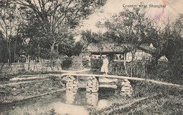 CPA - Chine - Shanghaï - Paysage Proche De Shanghaï - Tabaqueria Filipina - Rivière - Pont - Animé - China