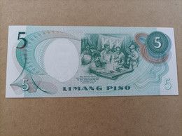 Billete De Filipinas De 5 Piso, Año 1969, Numeración Baja 018183, UNC - Philippines