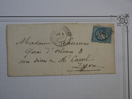 BM2 FRANCE BELLE  LETTRE 1860  A LYON +EMISSION DE BORDEAUX 20C  +AFFRANCH. INTERESSANT+++ - 1870 Uitgave Van Bordeaux