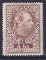AUSTRIA 1874/75 - MNG - ANK 10 - Telegraphenmarke - Télégraphe