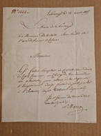 Lettre Franchise LAPOUTROIE 1815 PERCEPTEUR FEUILLES DE PASSEPORT A L4INTERIEUR - Non Classés